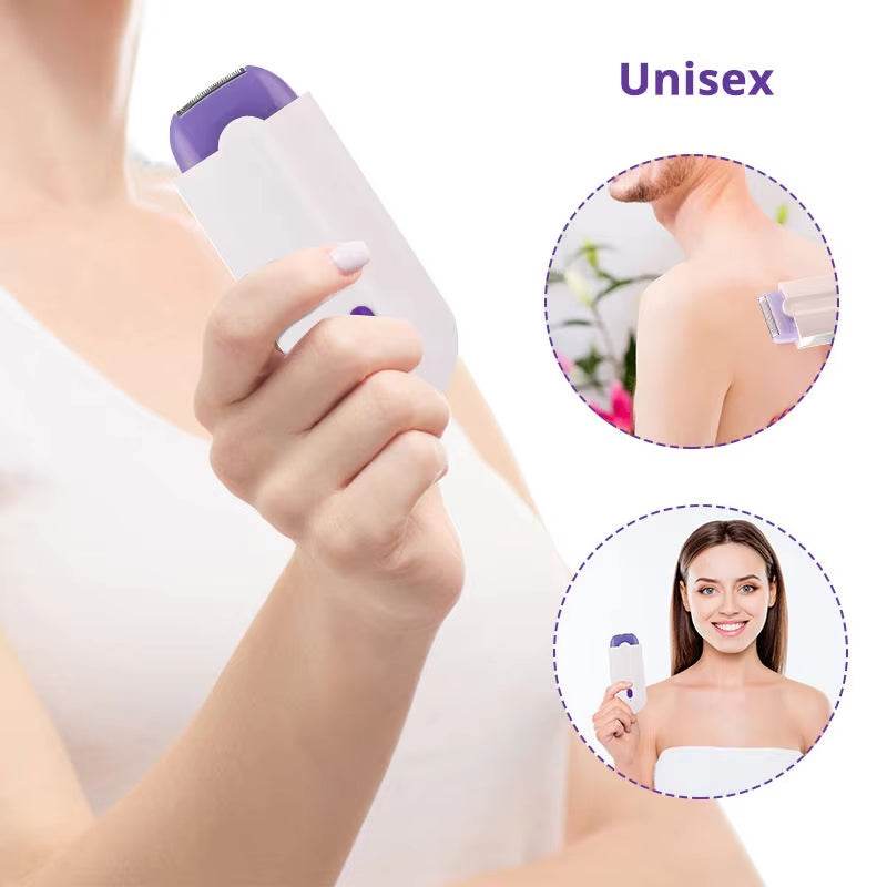 Painless Unisex Electric Hair Trimmer for Face, Legs, Bikini, Arms and Full Body Use
