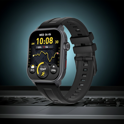Smartwatch with AMOLED Display, Call Support, Waterproof, for iOS & Android
