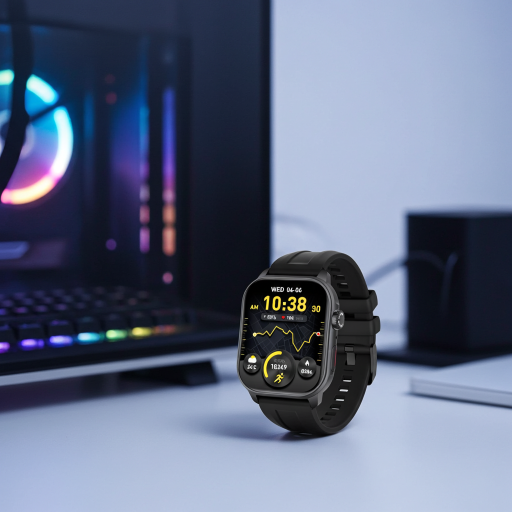 Smartwatch with AMOLED Display, Call Support, Waterproof, for iOS & Android
