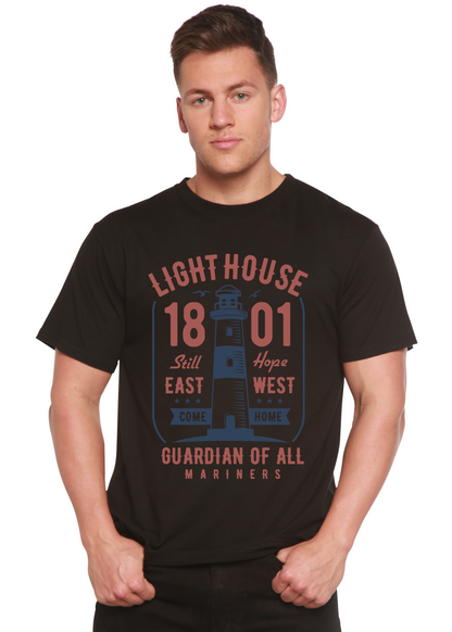 Camiseta gráfica de manga corta Lighthouse para hombre de viscosa de bambú/algodón orgánico