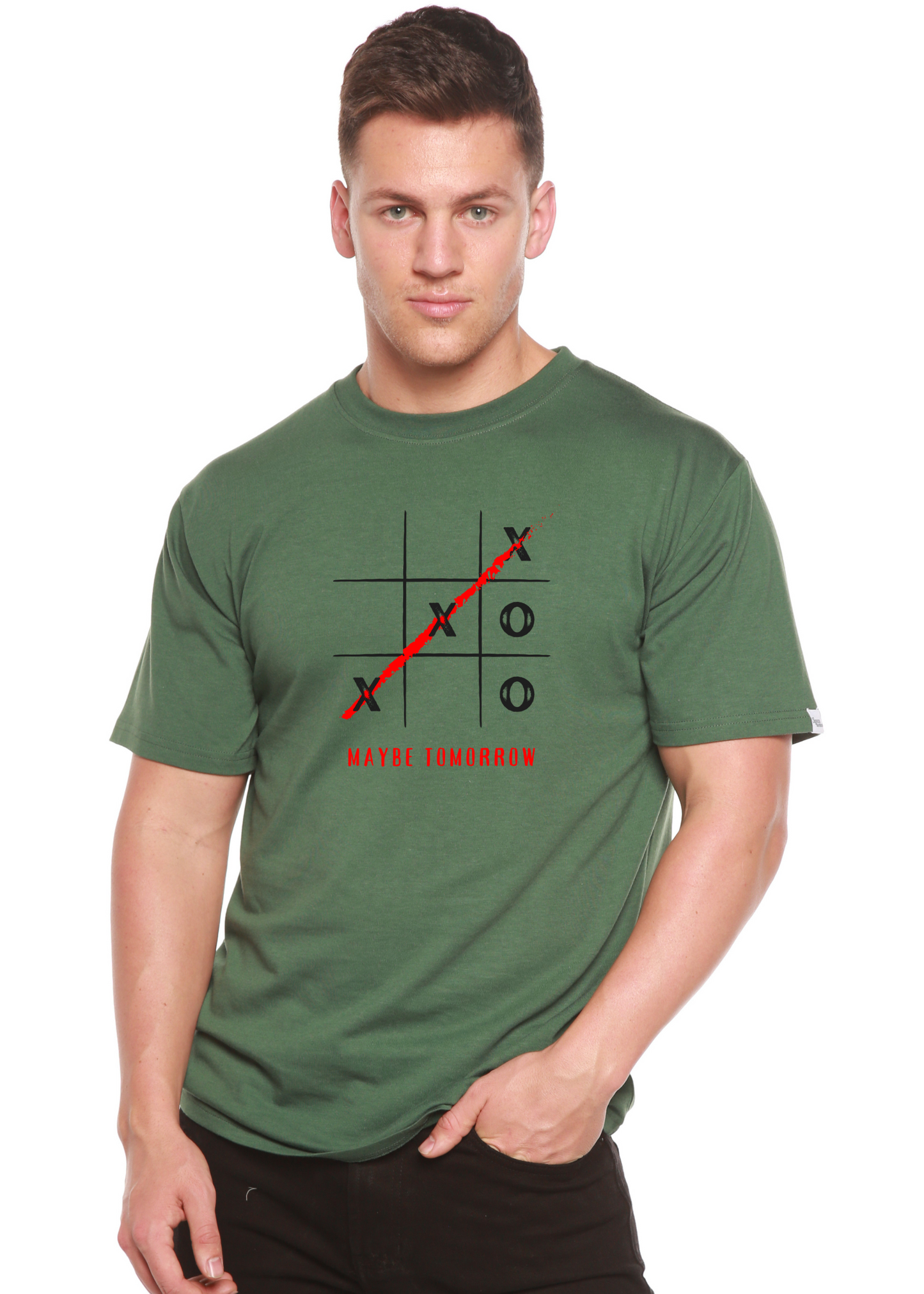 T-shirt graphique unisexe en bambou/coton Maybe Tomorrow