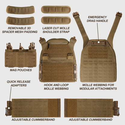 Votagoo 1000D Nylon Military Vest Quick Release Y014 Tactical Vest