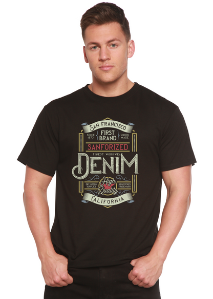 T-shirt graphique à manches courtes en viscose de bambou et coton biologique pour homme Denim California