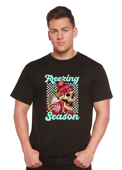 T-shirt graphique unisexe à manches courtes en bambou-viscose/coton biologique Freezing Season