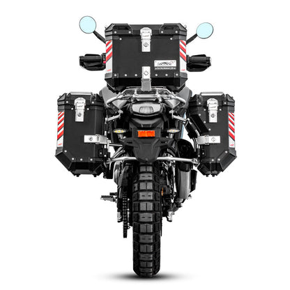 LOBOO Aluminum Side Panniers, Top Case & Mounting Rack System for CFMOTO 450MT (2024-)