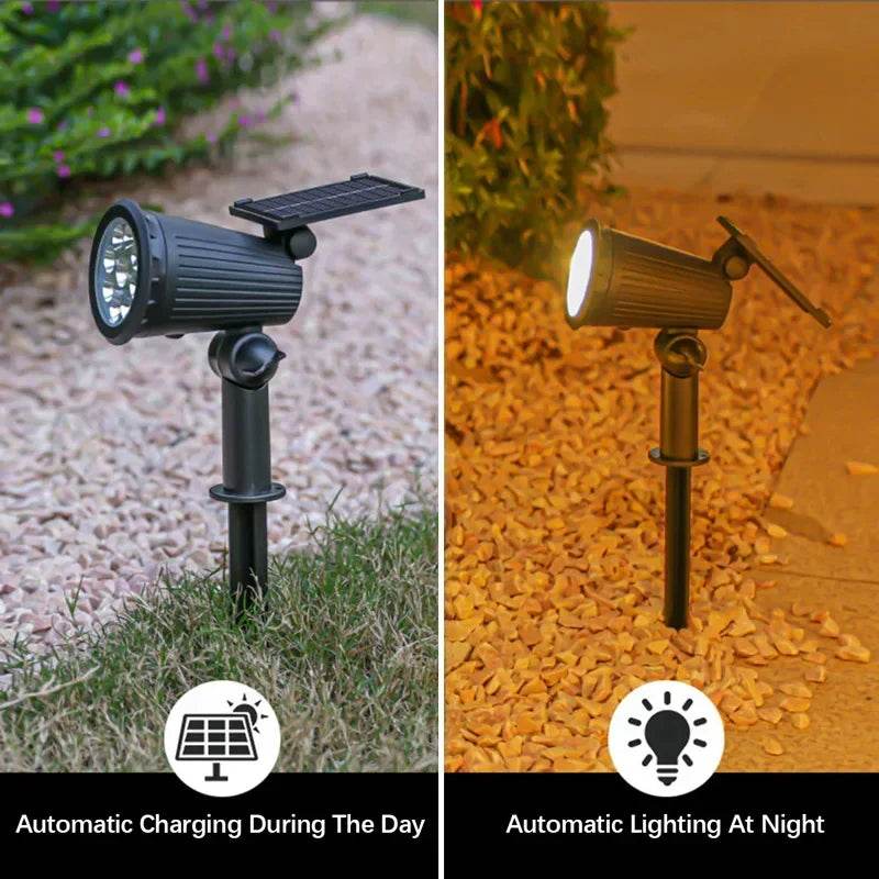 9 LED Solar Spotlights – Waterproof Outdoor Garden & Patio Lights