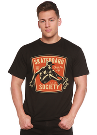 Skateboard Society Men's Bamboo Viscose/Organic Cotton Short Sleeve Graphic T-Shirt