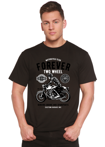 T-shirt graphique Forever Two Wheel à manches courtes en viscose de bambou et coton biologique pour homme