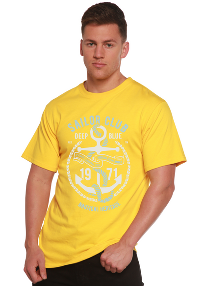 Camiseta Gráfica de Manga Corta de Bambú Viscosa/Algodón Orgánico Spun Bamboo® para Hombre de Sailor Club