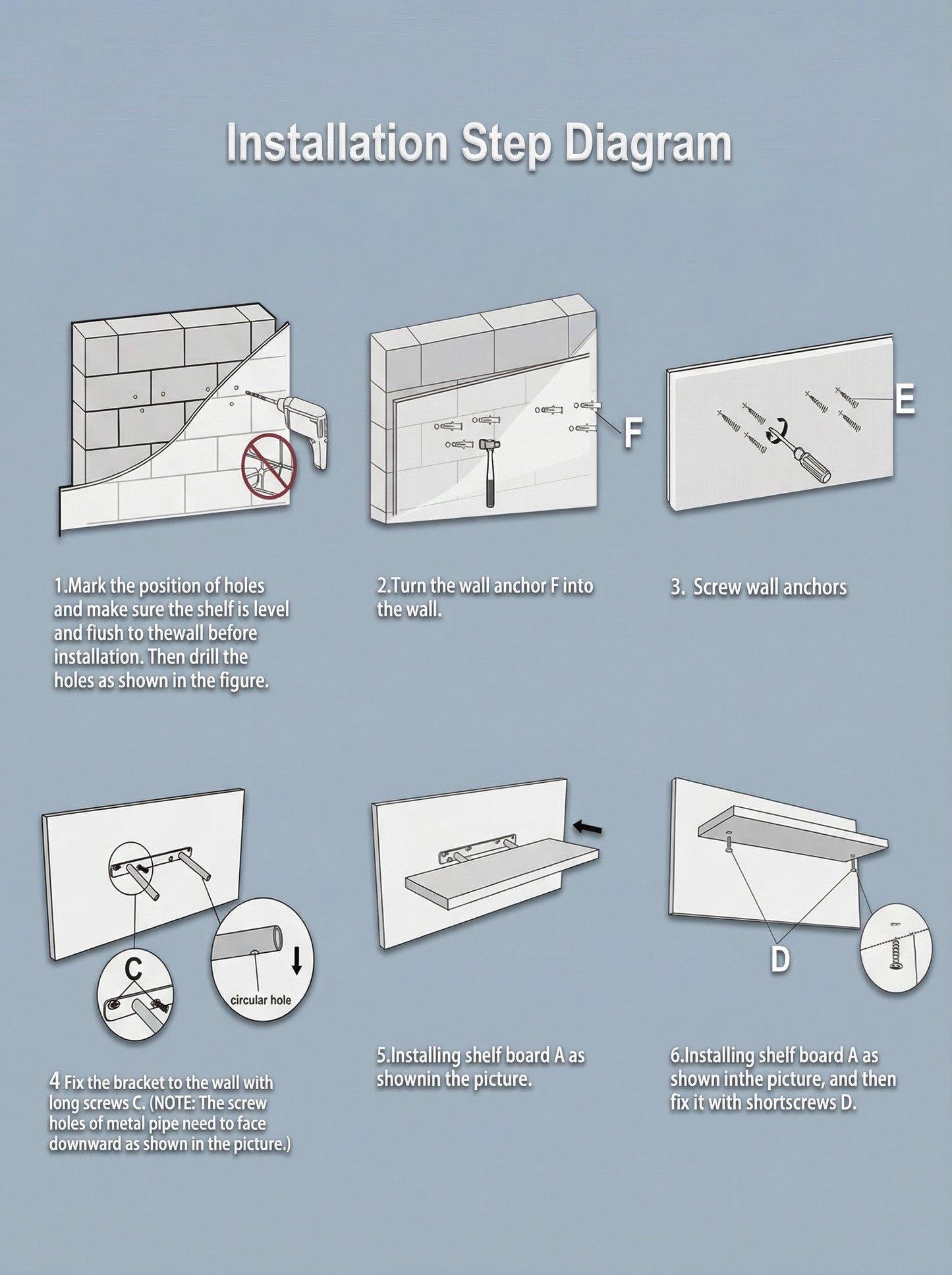 Lot de 4 étagères flottantes – Étagères murales de 40 cm avec supports invisibles