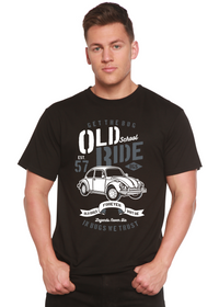 T-shirt graphique manches courtes Old School Ride Spun Bamboo® pour homme en viscose de bambou/coton biologique