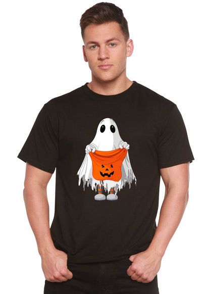 Camiseta Gráfica de Manga Corta para Hombre "Boo Halloween" de Viscosa de Bambú/Algodón Orgánico