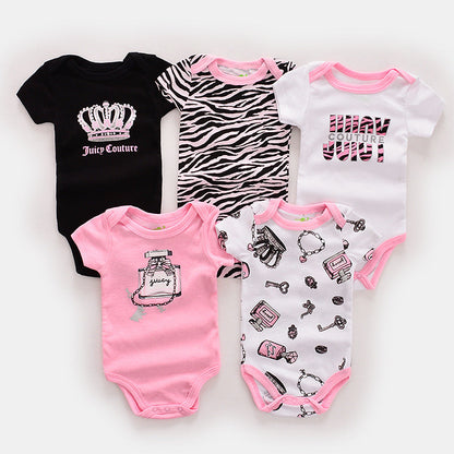 Fashionable Personality Baby Bronzing Printed Jumpsuit