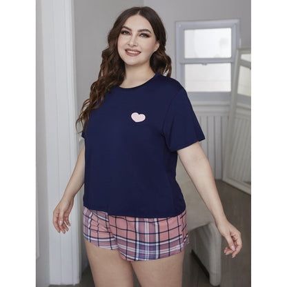 Plus Plus Size Homewear Women's Summer Pajamas Suit