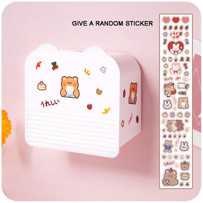 Wall-mounted Sanitary Napkin Storage Box For Girls