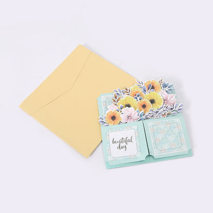 Cartes de vœux 3D Fête des Mères Fleurs sculptées à la main en papier