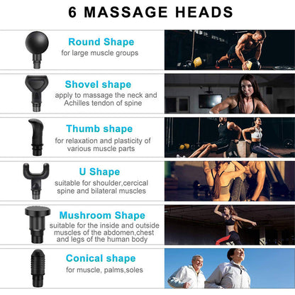 Pistolet de massage LCD pour fasciite, amincissant, relaxant les muscles du corps, du dos, massage profond des épaules, des tissus, des pieds, du cou, vibration Le K6J0