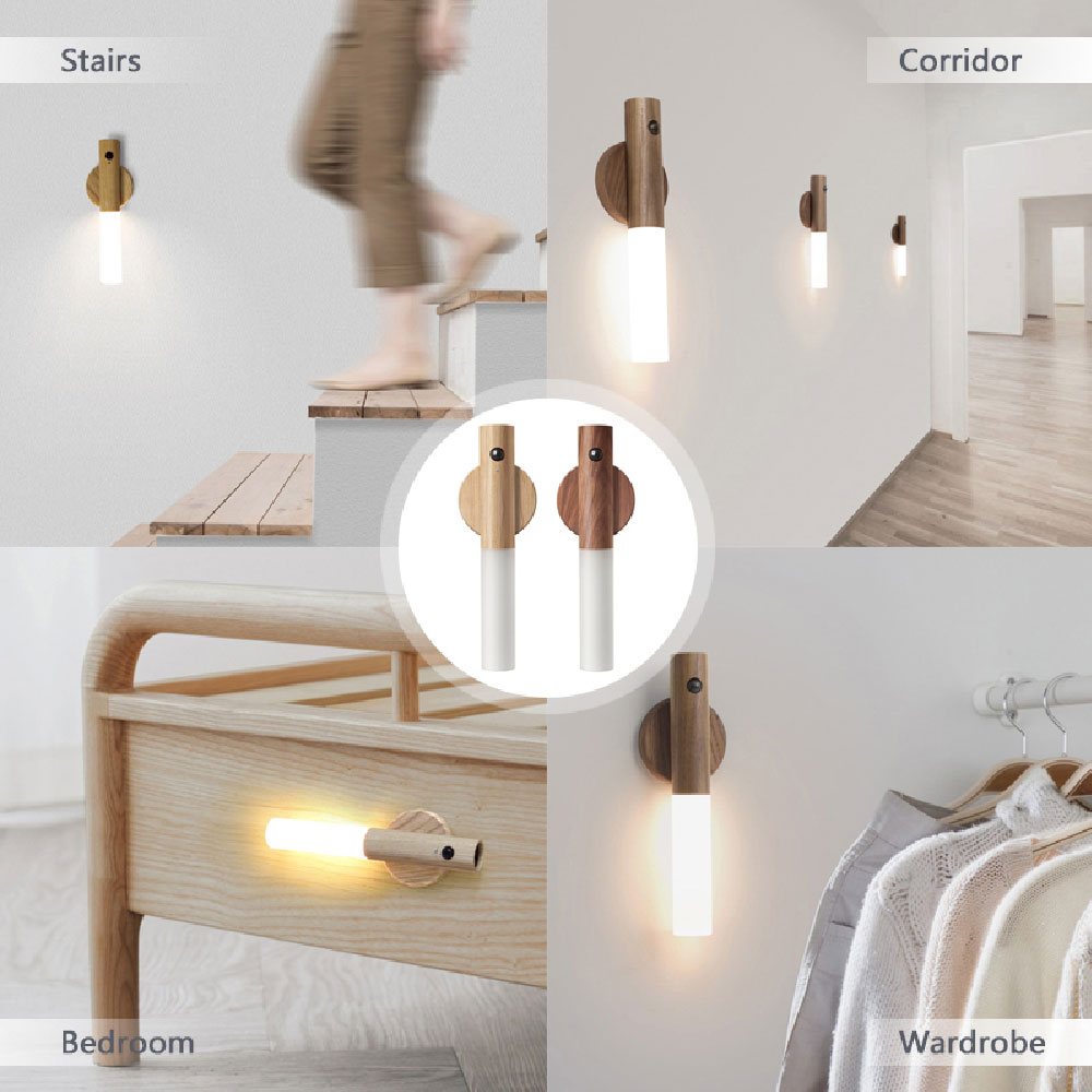 Motion Sensor LED Night Light – Magnetic Auto Wall Light for Home Safety