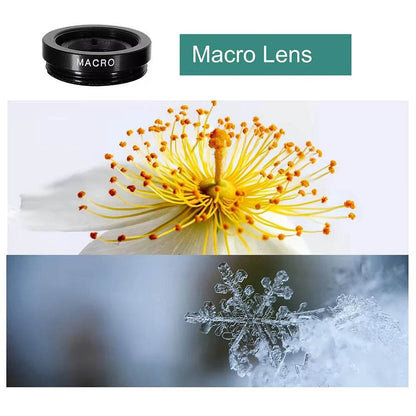 3-in-1 Smartphone Camera Lens Kit with Fisheye and Wide Angle