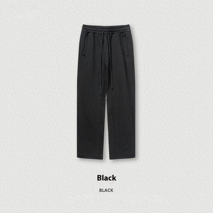 Solid Color Loose Track Pants Velvet Thickened Casual Pants