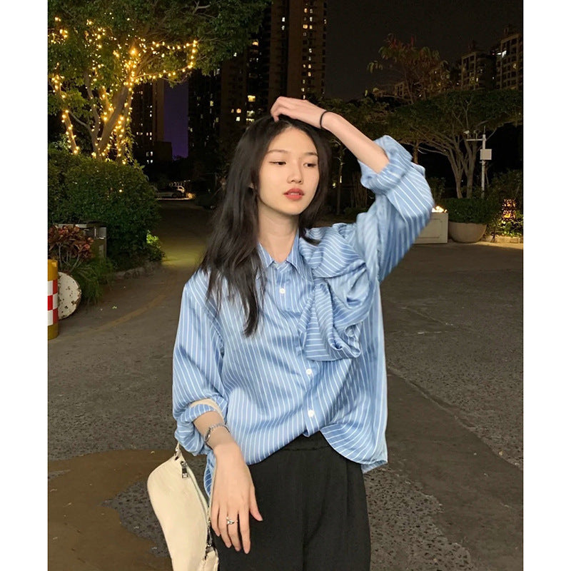 Women's Blue Striped Blouse