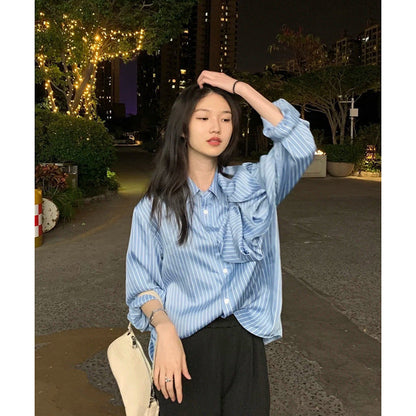 Women's Blue Striped Blouse