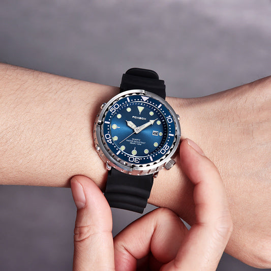 Reloj de cuarzo clásico personalizado de tres agujas con calendario luminoso