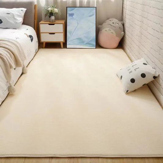 Beige Soft Plush Area Rug – 31.5" x 62.9" Fluffy Non-Slip Floor Rug for Living Room, Bedroom & Home Decor