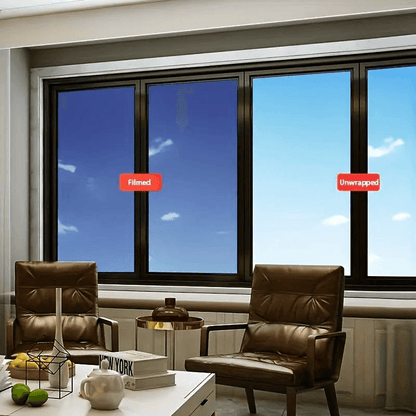 Lámina para ventanas antirreflejo extremo – ¡Privacidad + 99% de protección UV!