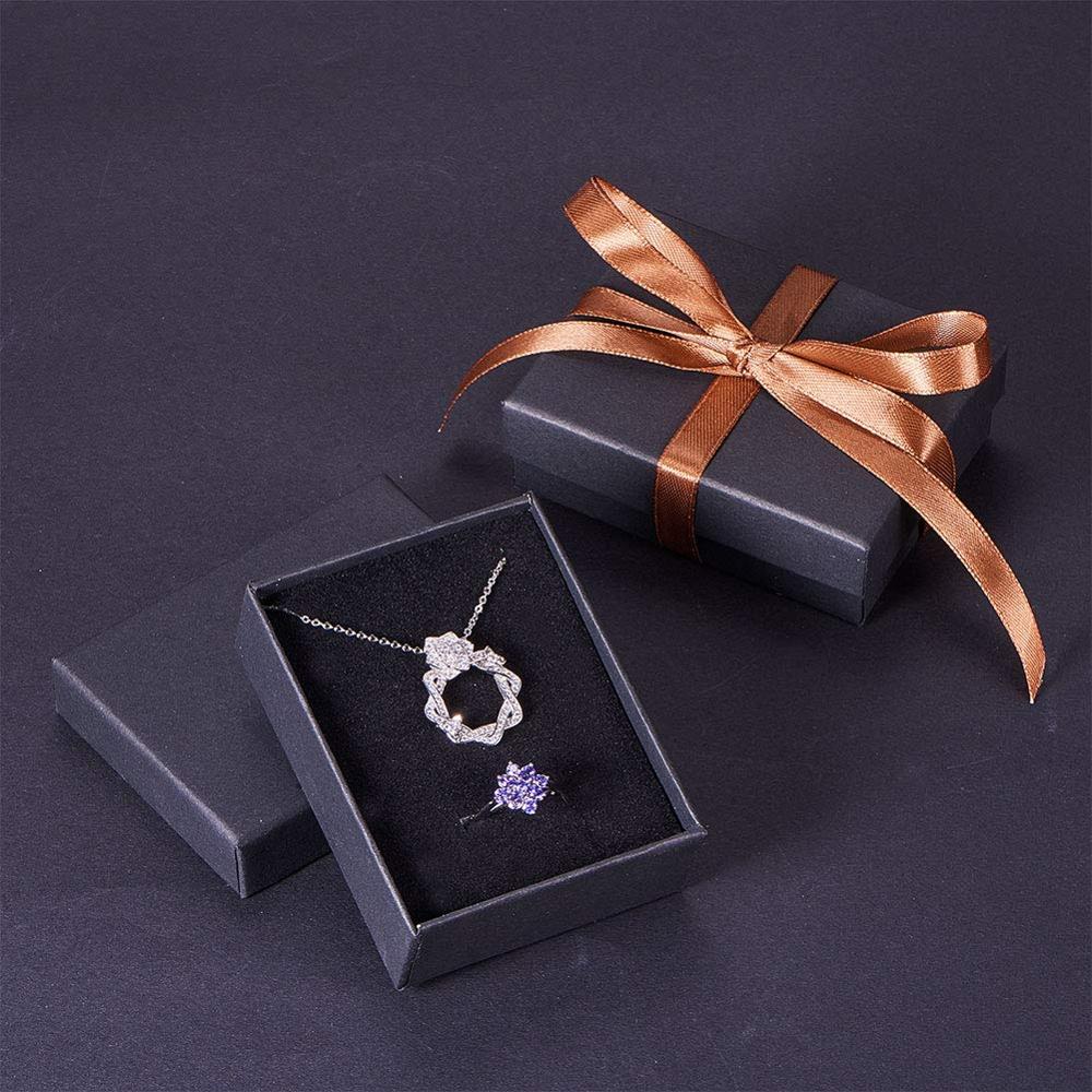 Caja de regalo de cartón rectangular para joyería