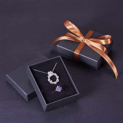 Caja de regalo de cartón rectangular para joyería
