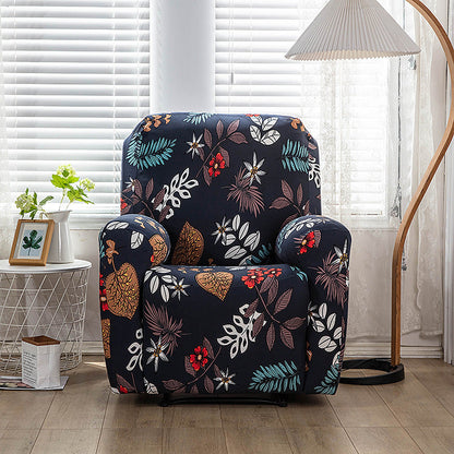 Housse de fauteuil inclinable tout compris en tissu imprimé extensible, 1 place