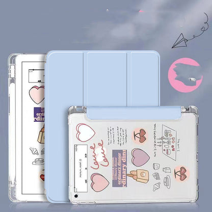 Compatible with Apple, Suitable For Apple IPad Case 6 With Pen Slot IPad8 Case