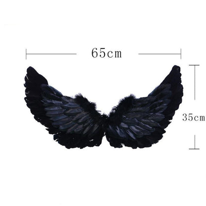 Ailes Accessoires Fleur Fille Robe De Fête Halloween Noël Spectacle Ailes en Plumes