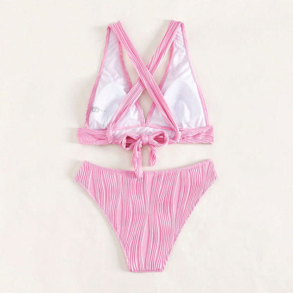 Halter Strap Split Swimsuit Women's Bikini