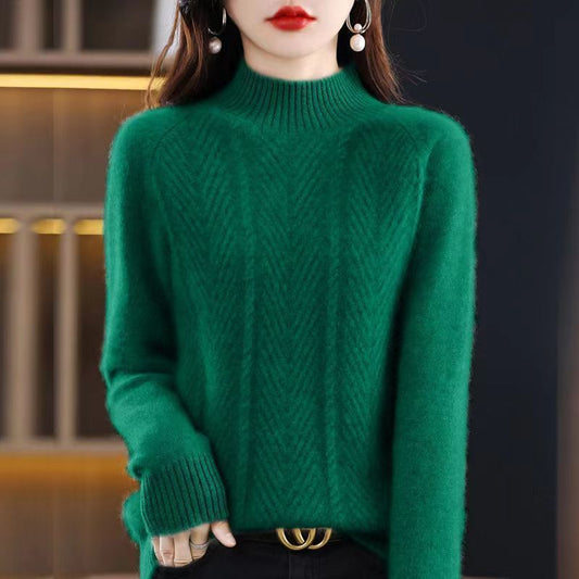 Half Turtleneck Thick Loose Pullover Sweater