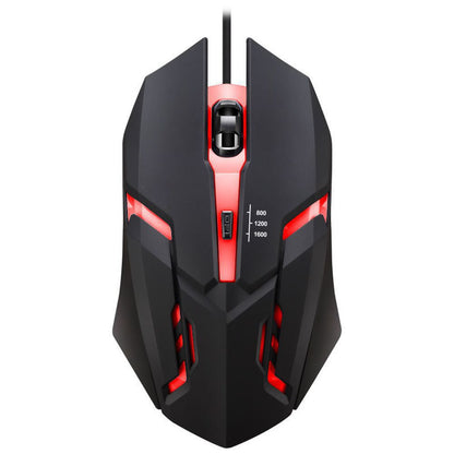 Souris filaire d'ordinateur E-sport Lumière respirante colorée Lumineuse USB Bureau Gaming