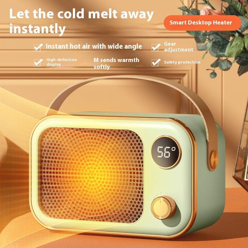 High-power Digital Display Warm Air Blower Desktop Office Small Heater