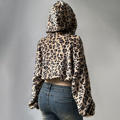 New All-matching Hooded Zip Cardigan Tops Women