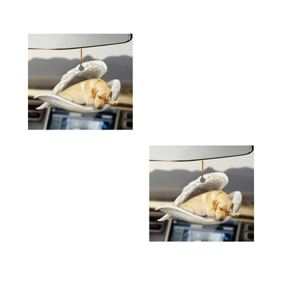 Car Pendant Sleeping Dog Angel Home Decor Acrylic Showcase Hanging Ornaments For Doors