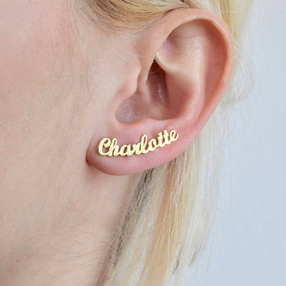 Custom English Letter Name Earrings Personalized Earrings Holiday Gif