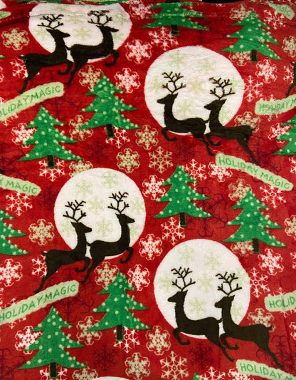 Decor&More Festive Holiday Microplush Throw Blanket (50" x 60") - Forest Friends