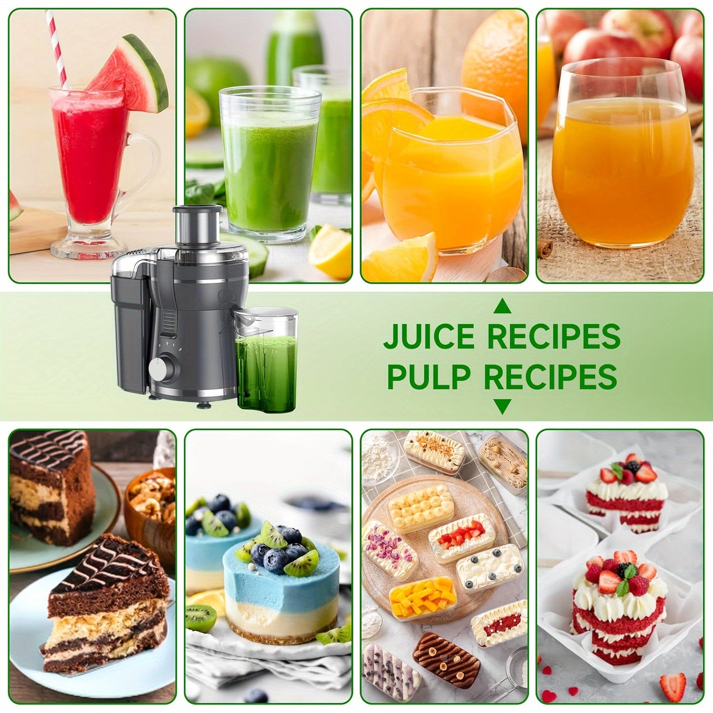 Extracteur de jus 500W pour fruits et légumes – Grande ouverture, acier inoxydable, nettoyage facile