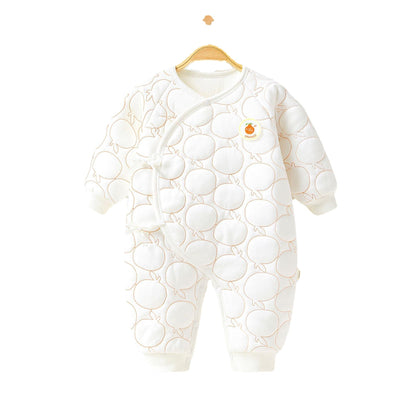 Body bébé Combinaison bébé chaude en coton fin Papillon Vêtements de maison Barboteuse
