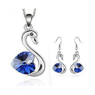 Crystal Love Swan Jewelry