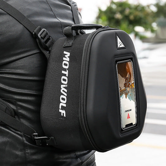 Bolsa de aceite para motocicleta, asiento trasero, caja trasera, mochila portátil impermeable