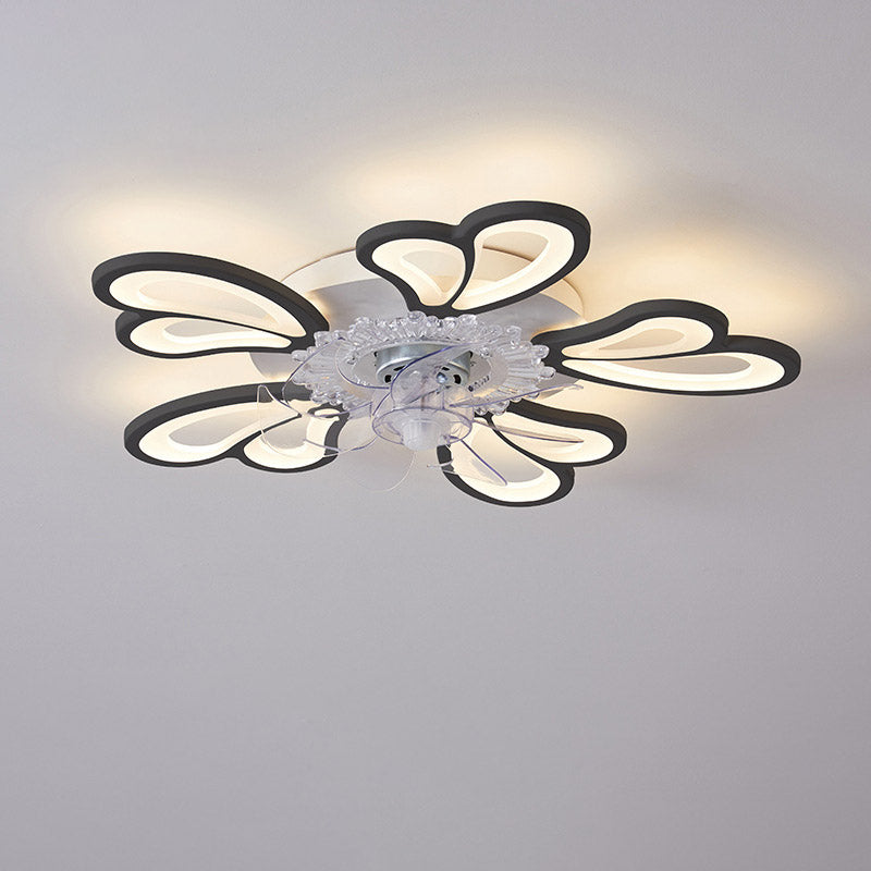 Lámpara de techo con ventilador moderna y sencilla para dormitorio, silenciosa, para sala de estar
