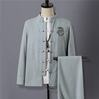 Spring Chinese Style Retro Ethnic Style Suits Men's Suits Spring Stand-up Collar Chinese Tunic
