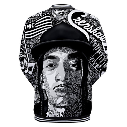 Trendy nipsey hussle casual 3D baseball uniform