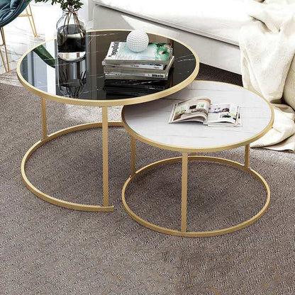 Table basse ronde combinée pour canapé de hall